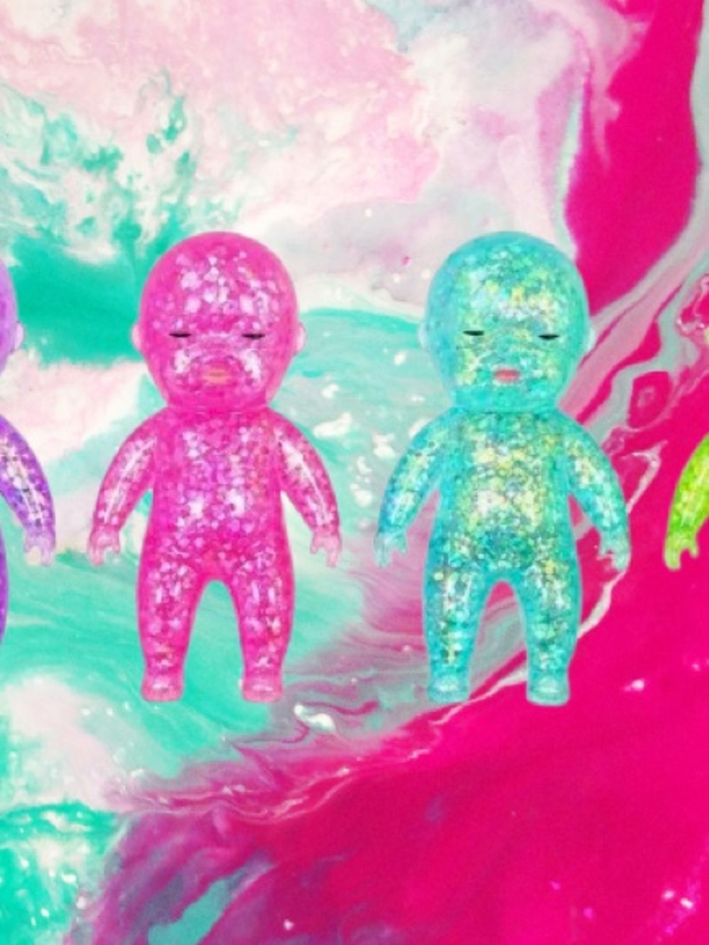 Glitter Squishy Baby Doll Toy